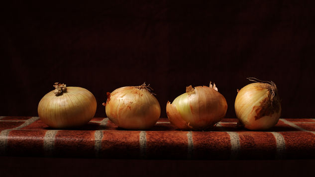 Bodegón de cebollas Still lifes Alternative techniques