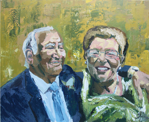 Mis abuelos Acrylic Panel Portrait