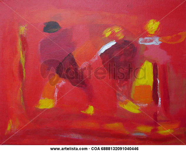 dancing figures Acrylic Canvas Figure Painting