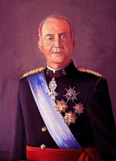 D, JUN CARLOS 1 º REY DE ESPAÑA Oil Canvas Figure Painting