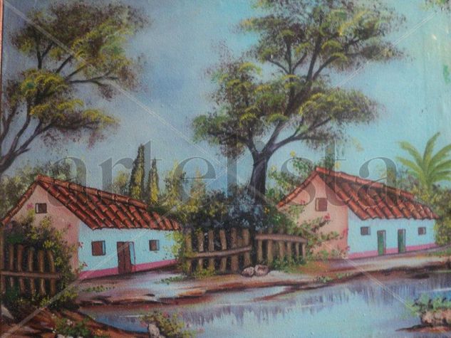 la cabaña Oil Canvas Landscaping