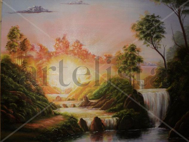 el ocaso Oil Canvas Landscaping