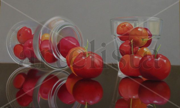 cerezas Oil Canvas Still Life Paintings