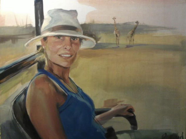 vacaciones en namibia Oil Canvas Portrait