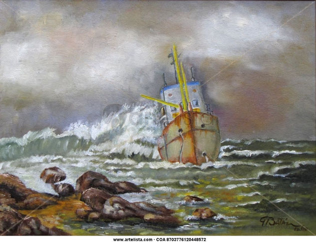 encallado Oil Others Marine Painting