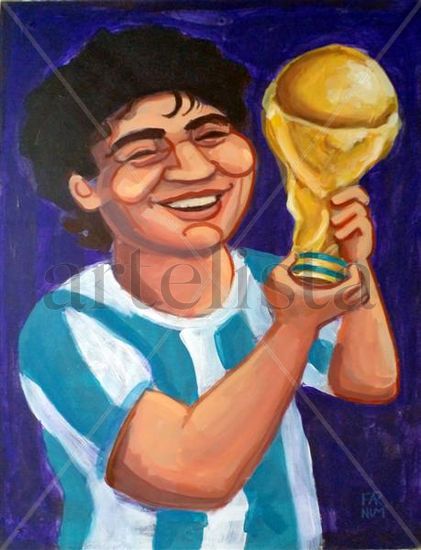 MAradona 86 Acrylic Panel Sports