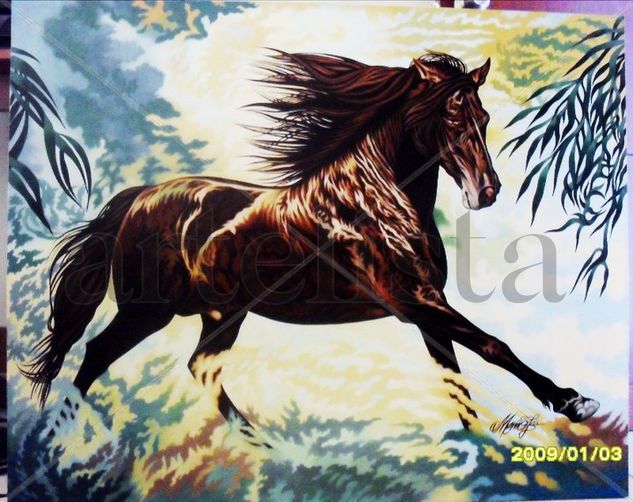 AL VIENTO Oil Canvas Animals