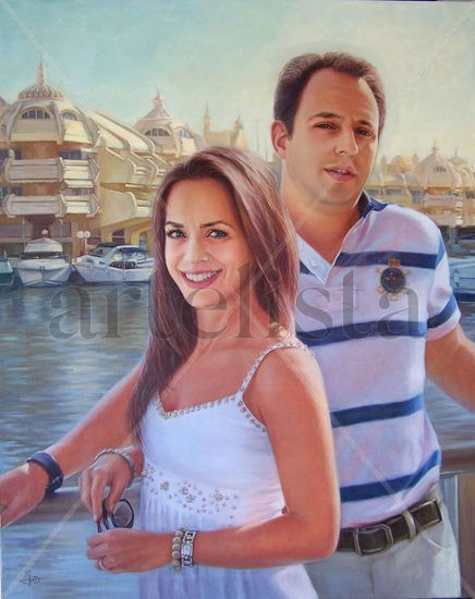 Vacaciónes Oil Canvas Figure Painting