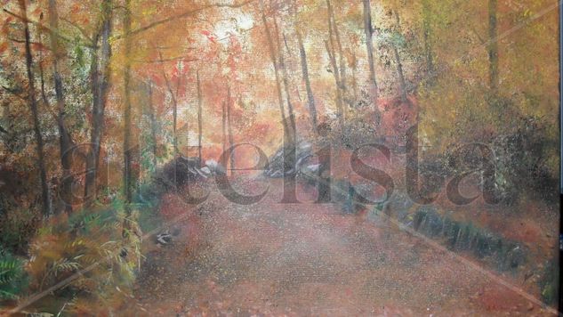 En el bosque Oil Canvas Landscaping