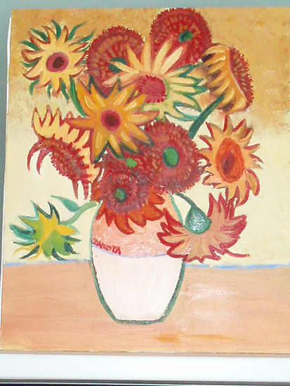 los girasoles de van gohk Oil Canvas Floral Painting