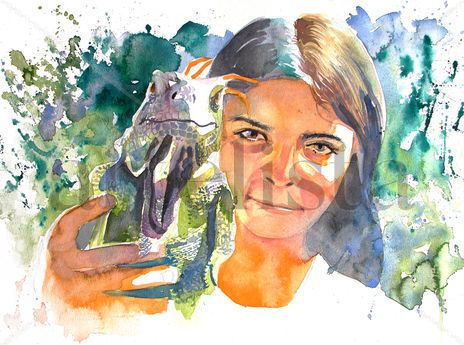 Vendedora de iguanas