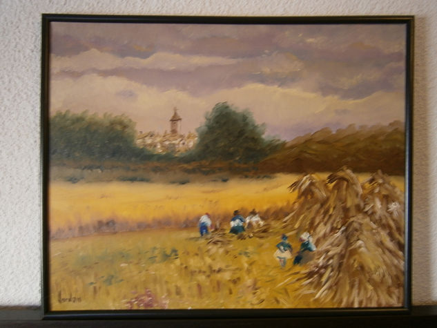 RECOGIDA DE PAJA Oil Canvas Landscaping