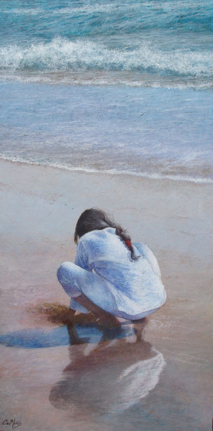 Niña en la playa
