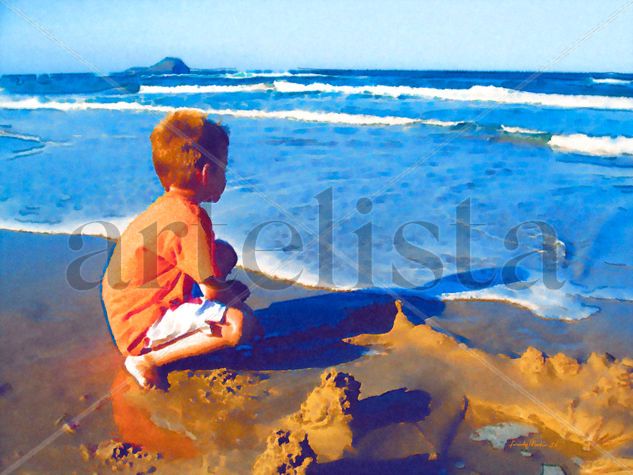 Niño en la playa 