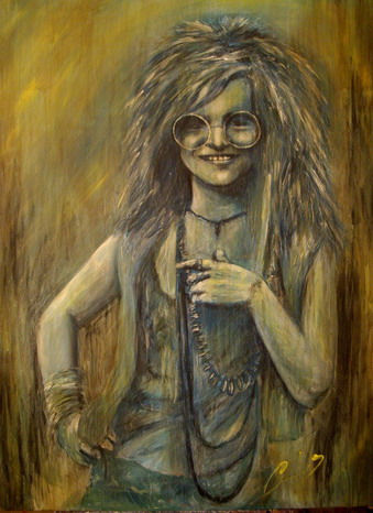 Janis Acrylic Panel Figure Painting