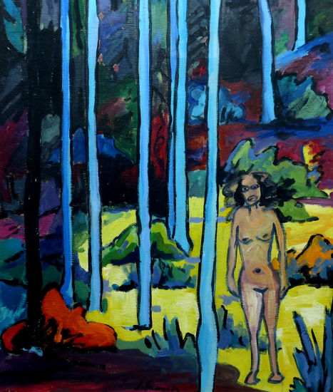 Paseo por el bosque - detalle Oil Others Nude Paintings