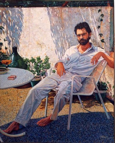 Miguelino en su jardín