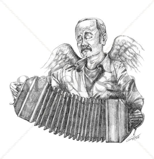 El inmortal Astor Piazzolla Charcoal