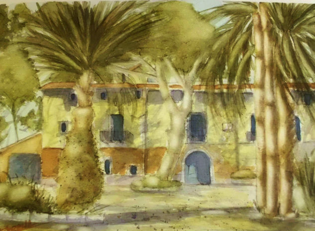 Casa de Jorge Juan-Novelda Watercolour Paper Landscaping