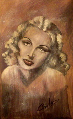 Heddy Lamarr Acrylic Panel Portrait