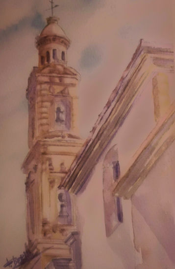 Campanario-Novelda Watercolour Paper Landscaping