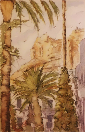 Castillo de Sta. Barbara-Alicante Watercolour Paper Landscaping