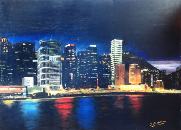 Hong Kong lado izquierdo Oil Canvas Landscaping