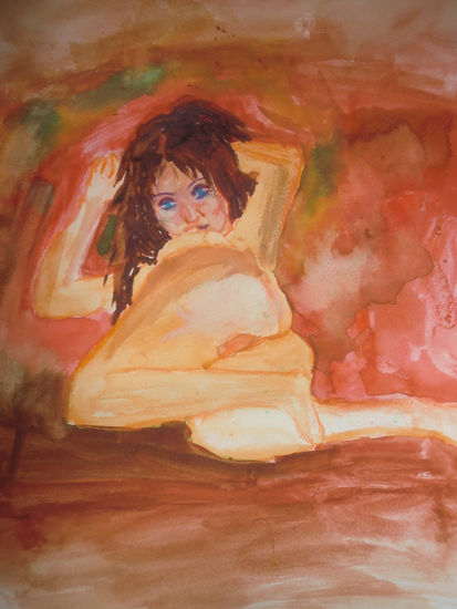 Mi primera modelo Watercolour Paper Nude Paintings