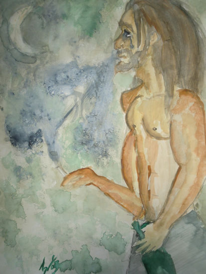 Nostalgia Watercolour Paper Figure Painting