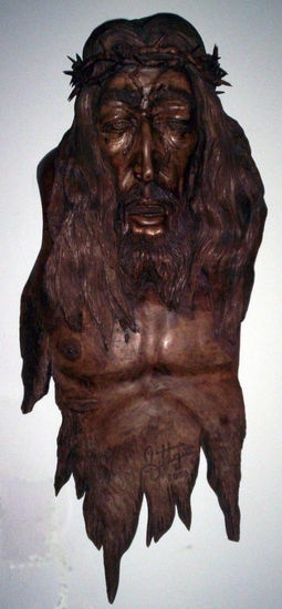 a-  Cristo llorando Carving Figurative