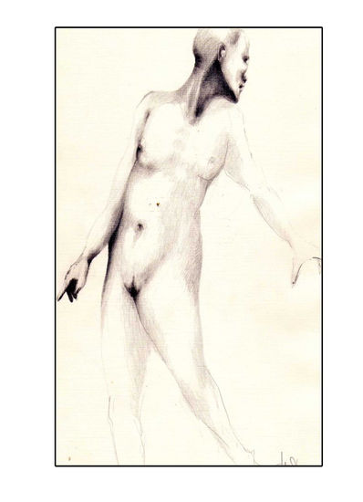 " Desnudo sobre desnudo". Pencil