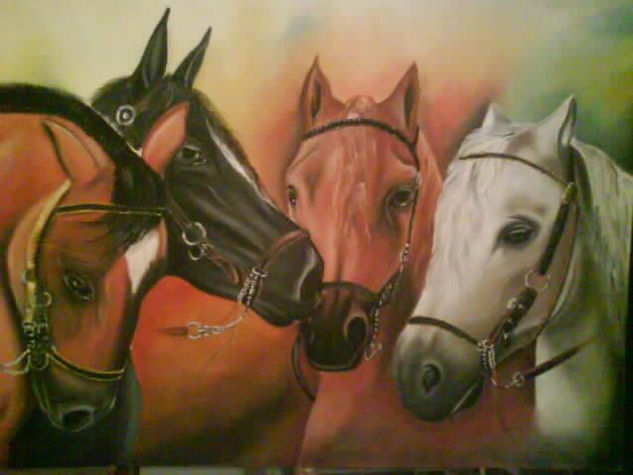 caballos Oil Canvas Landscaping