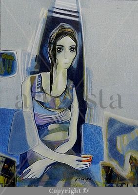 Femme au jus d'orange