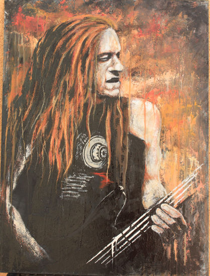 Cliff Burton Oil Panel Portrait