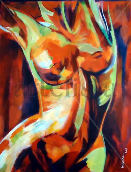 "Exhilaration" Acrílico Lienzo Desnudos