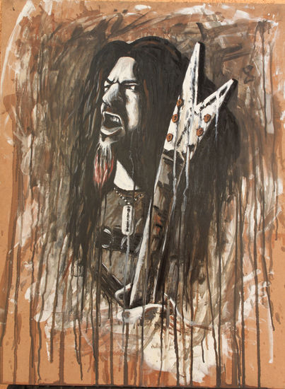 Dimebag Darrell Oil Panel Portrait