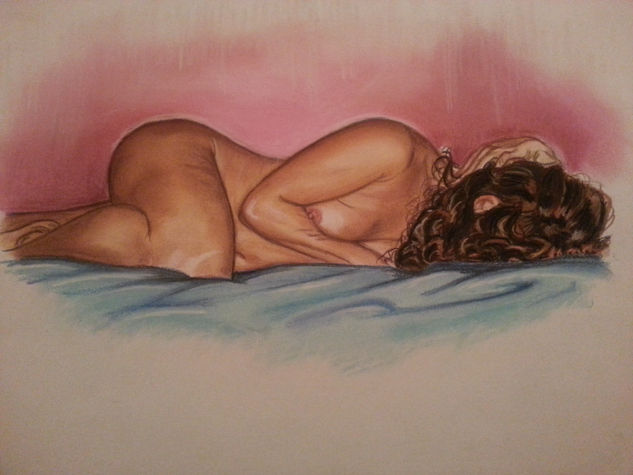 sola Pastel Paper Nude Paintings