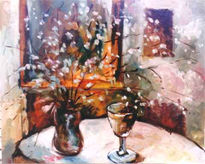 Interior con flores
