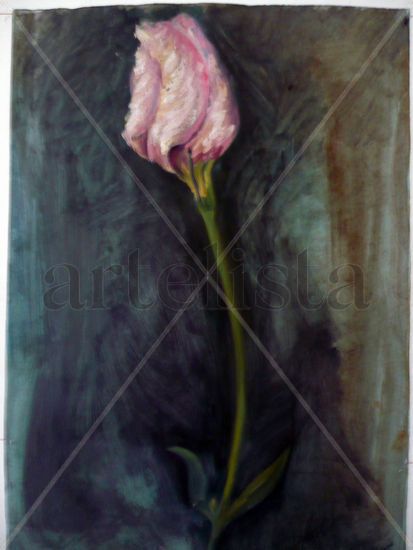 Boton de Rosa Oil Canvas Floral Painting