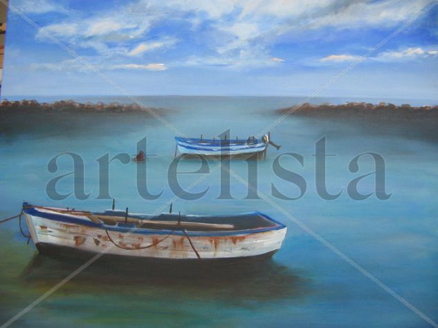 silenzio del mare Acrylic Canvas Marine Painting