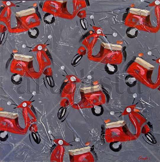 Hobby Vespa Acrylic Canvas Others