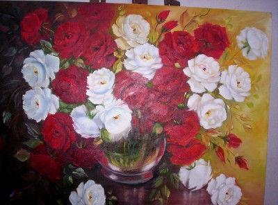 ROSAS BRANCAS E VERMELHAS