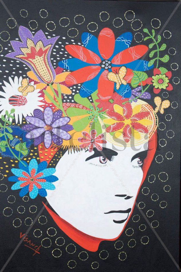 Mujer con flores