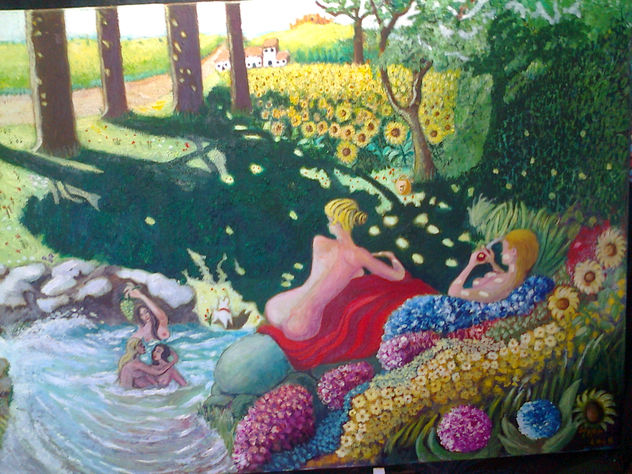 EL BAÑO ENTRE LOS GIRASOLES