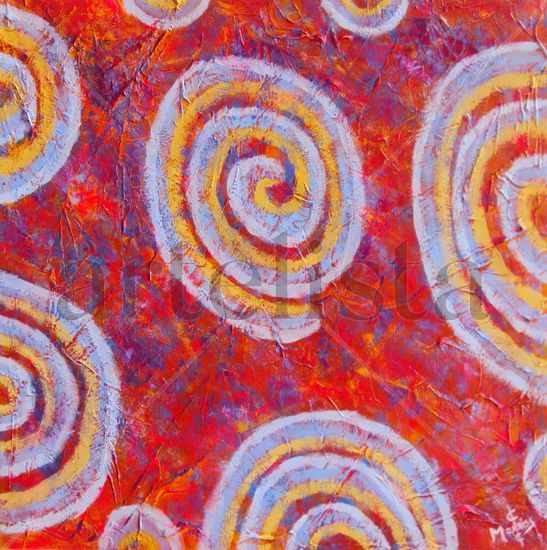 Harmony of spirals Mixed media Textile Others