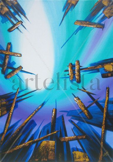 TOCANDO EL CIELO Acrylic Canvas Landscaping