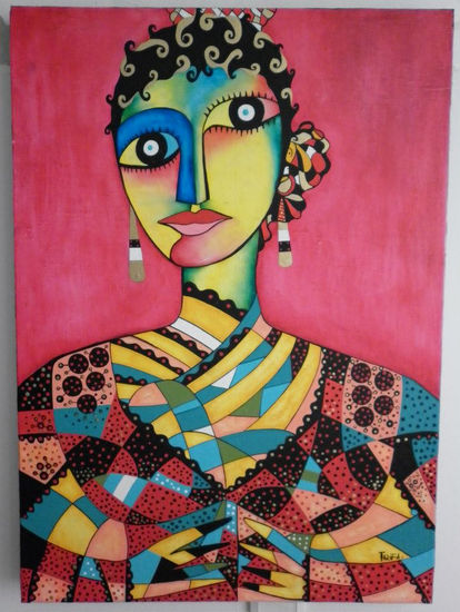 Sevillana Mixed media Canvas Portrait