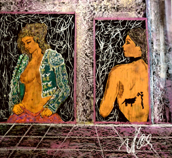 COMPOSICION VLAS.LAS TORERAS 2013 Acrylic Paper Figure Painting