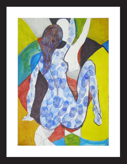 Desnudo Media Mixta Papel Desnudos