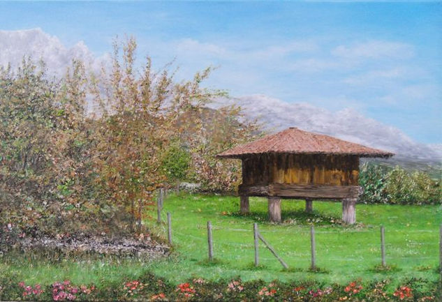 Mogrovejo (Cantabria) Oil Canvas Landscaping